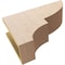 Ekena Millwork 6"W x 18"D x 12"H Classic Ridgewood Rough Cedar Woodgrain TimberThane Corbel, Primed Tan CORUR06X18X12RIDRCPR - alternate 5